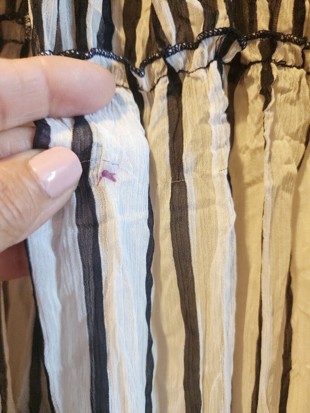 ALBERTO MAKALI 2 TONE STRIPES SKIRT SIZE SMALL - Picture 8 of 10
